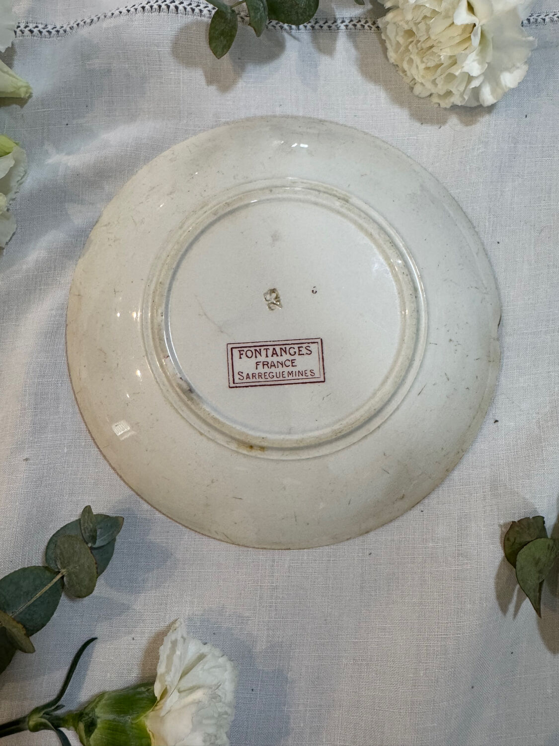 Fontanges Plate Sarreguemines