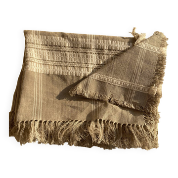 Nappe et ses 6 serviettes en fibre naturelle wabi sabi