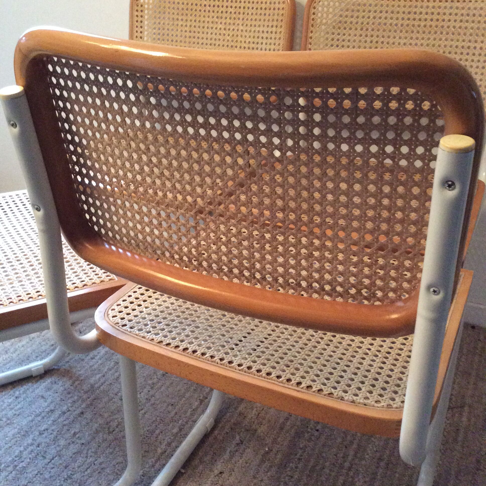 Series of 4 chairs Marcel Breuer Cesca B32