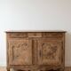 Low walnut sandblasted buffet