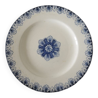 Old Dessert Plate "Rouen" Faience factory of KG Lunéville