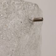 Very rare ice glass lamp produced by Egon Hillebrand, 1960 Germany.