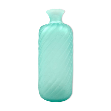 Gino Cenedese, Murano vase aqua green en verre dépoli, Cenedese, Murano Italie années 1970