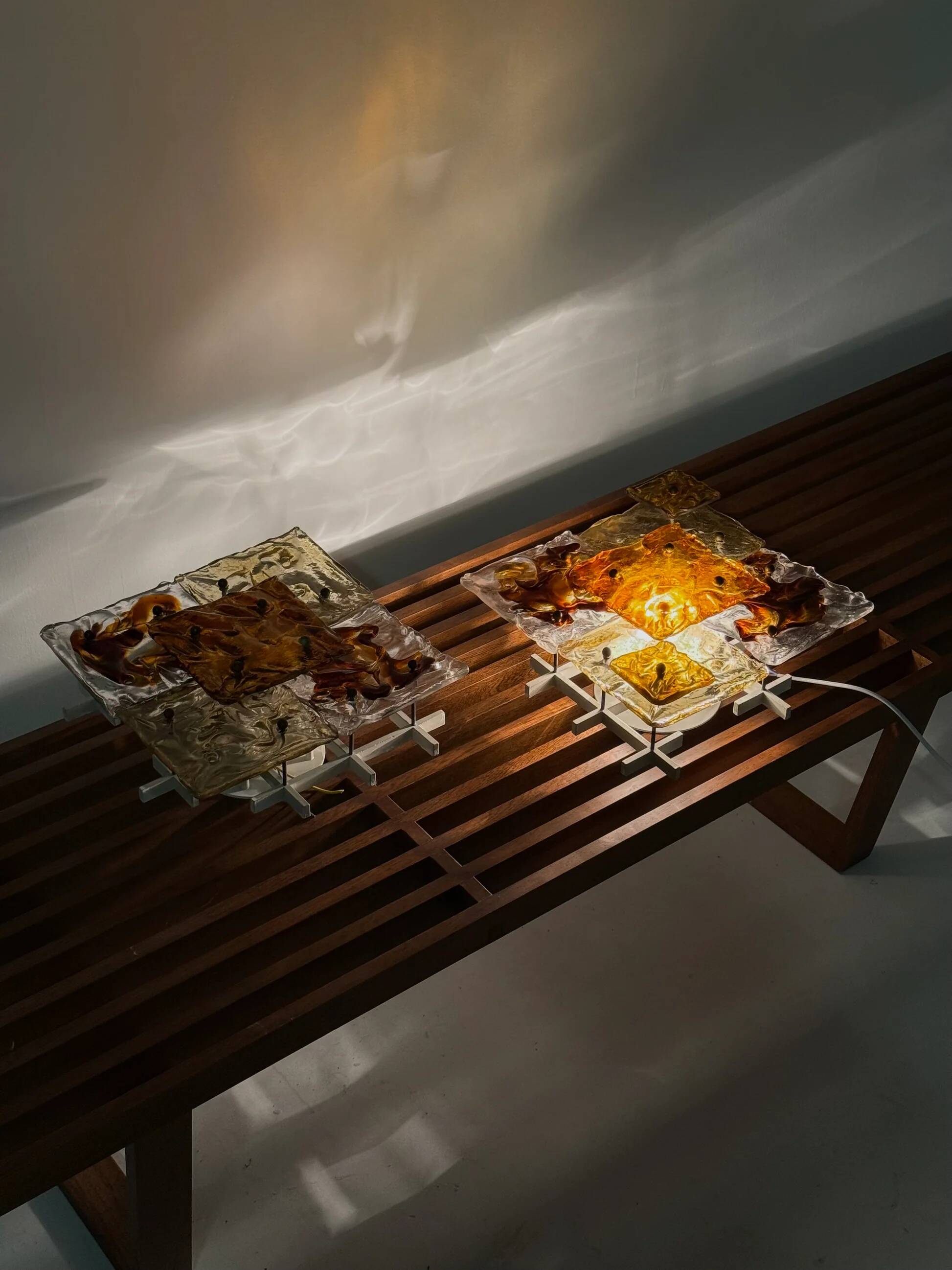 Patchwork wall lamps by Toni Zuccheri for Venini