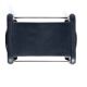 Wanderlust footrest pair, blue with silver steel.