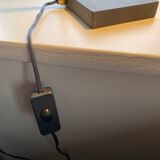 Modernist matte black desk lamp signed Lemag circa 1950