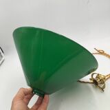 Green opaline pendant light