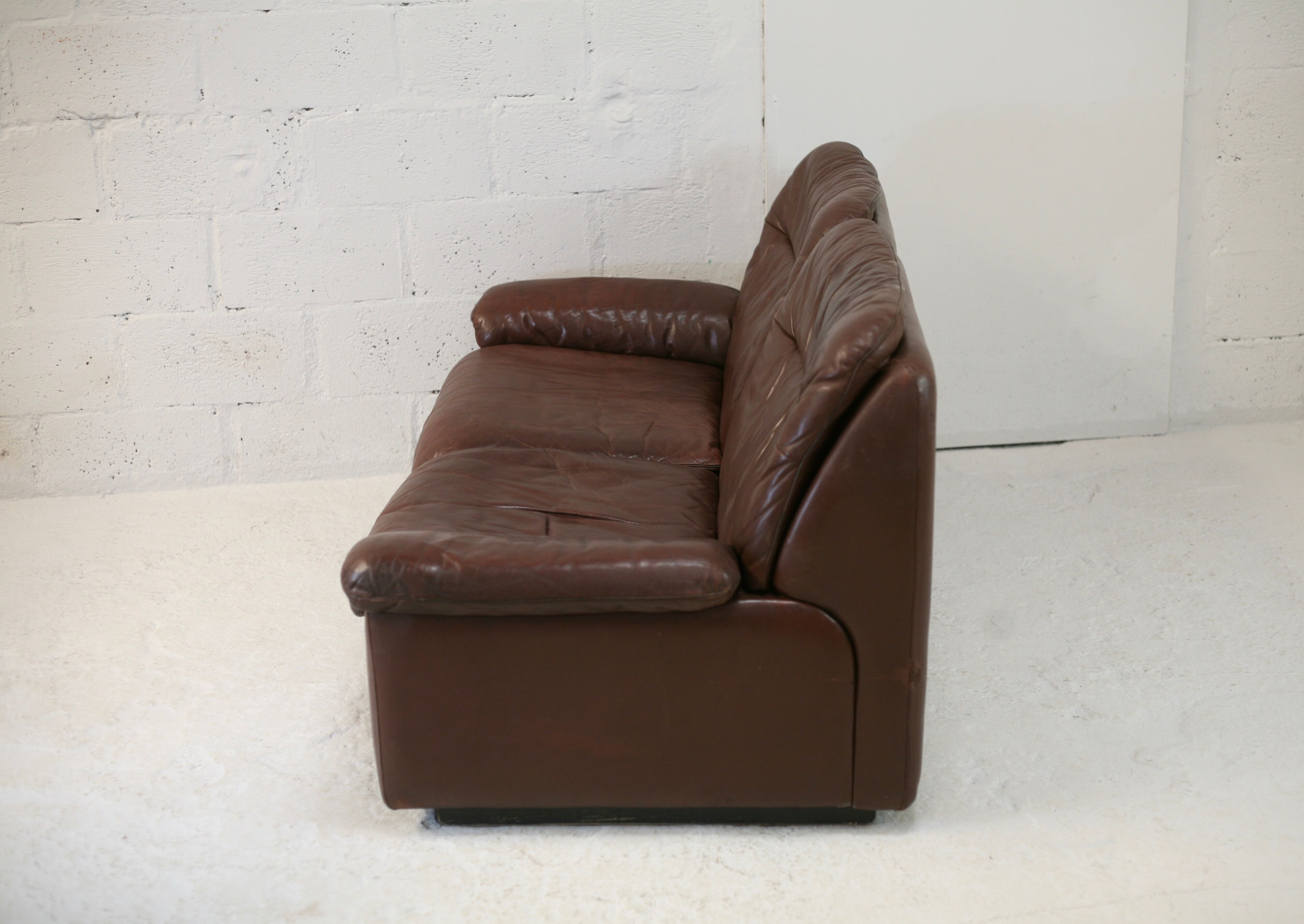Sofa De Sede. Leather "chocolate" Switzerland, circa 1970