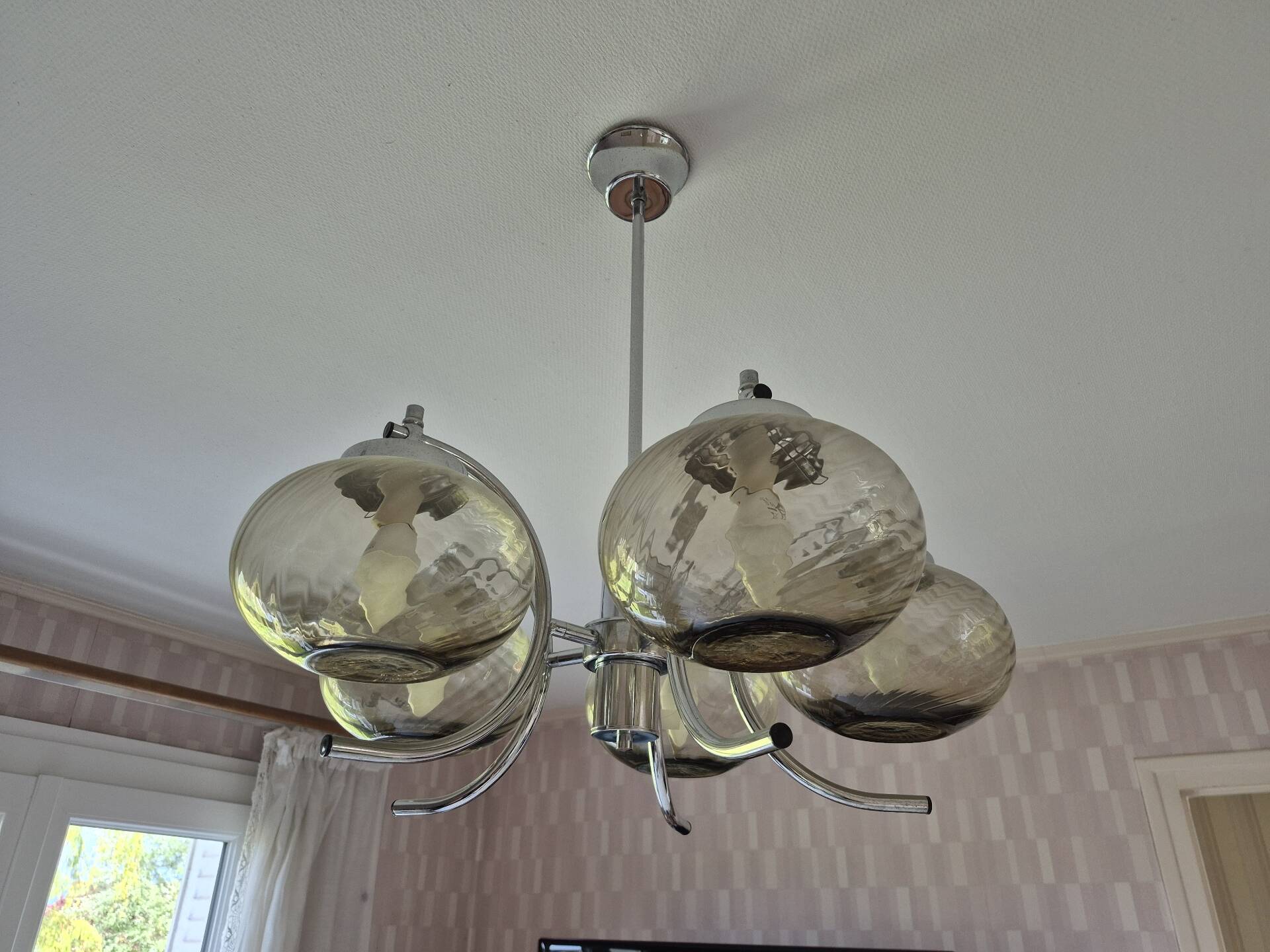Chrome chandelier 1970