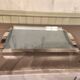 Chrome metal and glass vintage tray