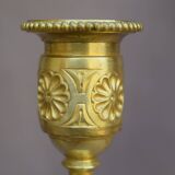 Pair of 19th century gilt bronze candlesticks