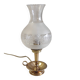 Table lamp in gilded brass and glass - mid 20th century.
