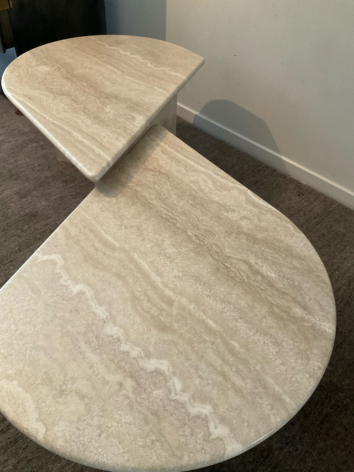 Travertine coffee table from the 70s-80s