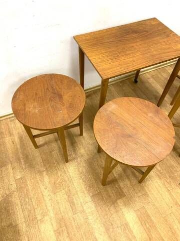 Vintage nesting tables by Paul Hundevad, Czech design, 1960s