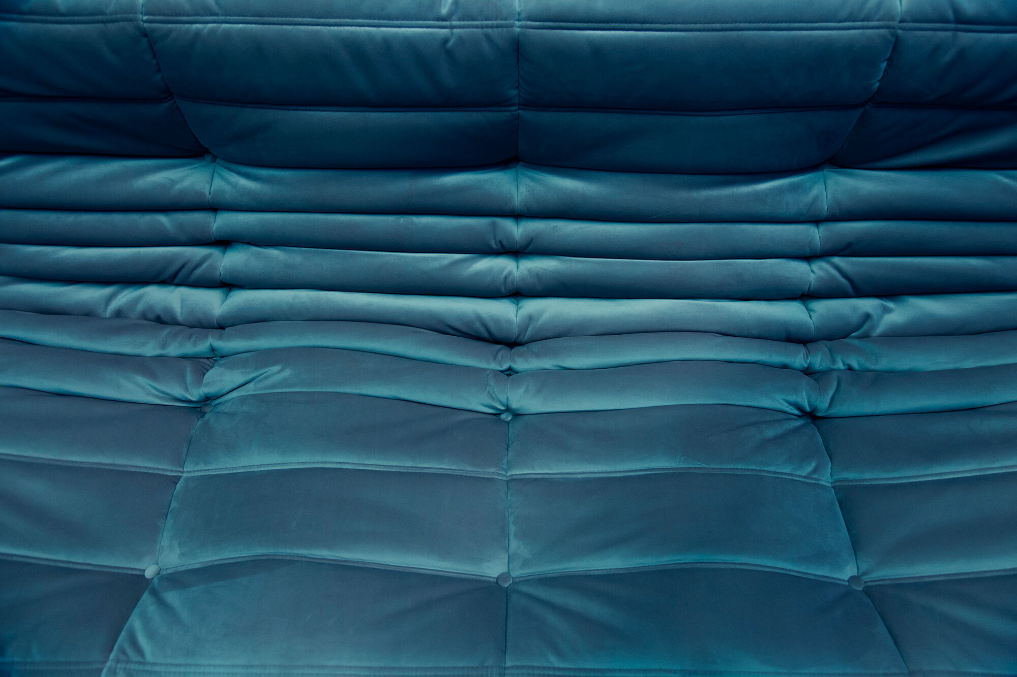 Sofa and ottoman in velvet designed by Michel Ducaroy 1973