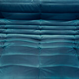 Sofa and ottoman in velvet designed by Michel Ducaroy 1973