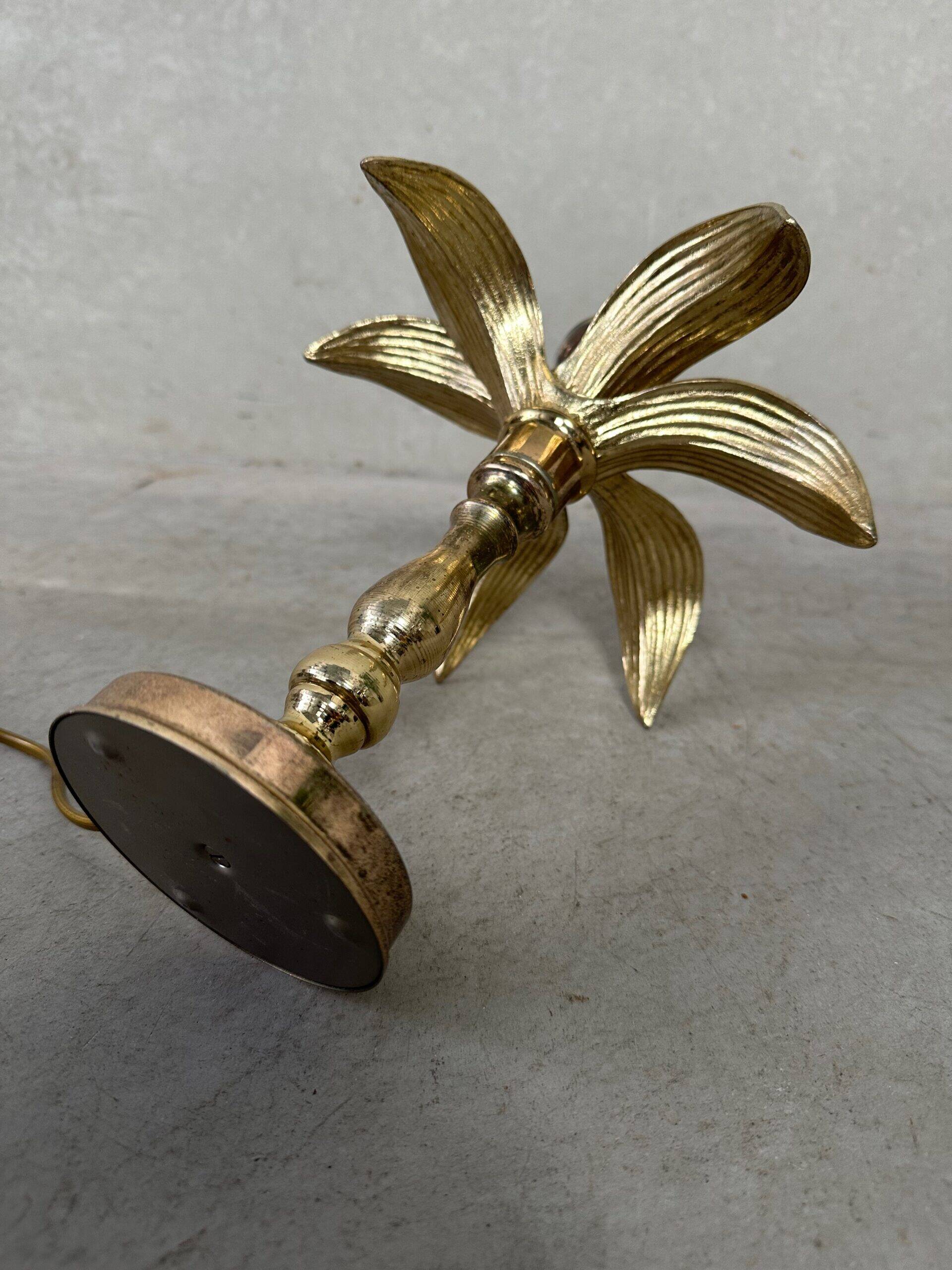 Lampe de table vintage en palmier – Willy Daro pour Massive – années 1970
