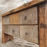 Antique workbench, chest of drawers, side table, bathroom furniture, 19th century