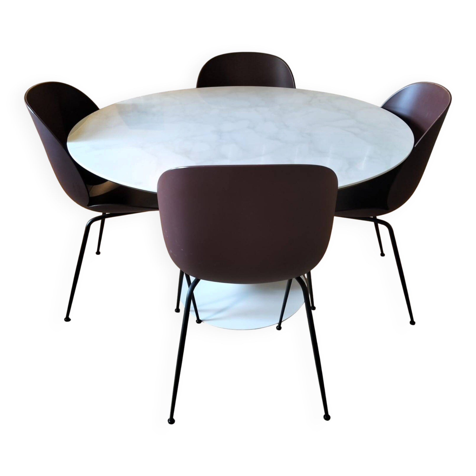 Round table "Flute" Cinna (Ligne Roset) – Arabesco Marble Ceramic 120cm