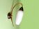 Vintage brass white Opaline Glass Wall Sconce