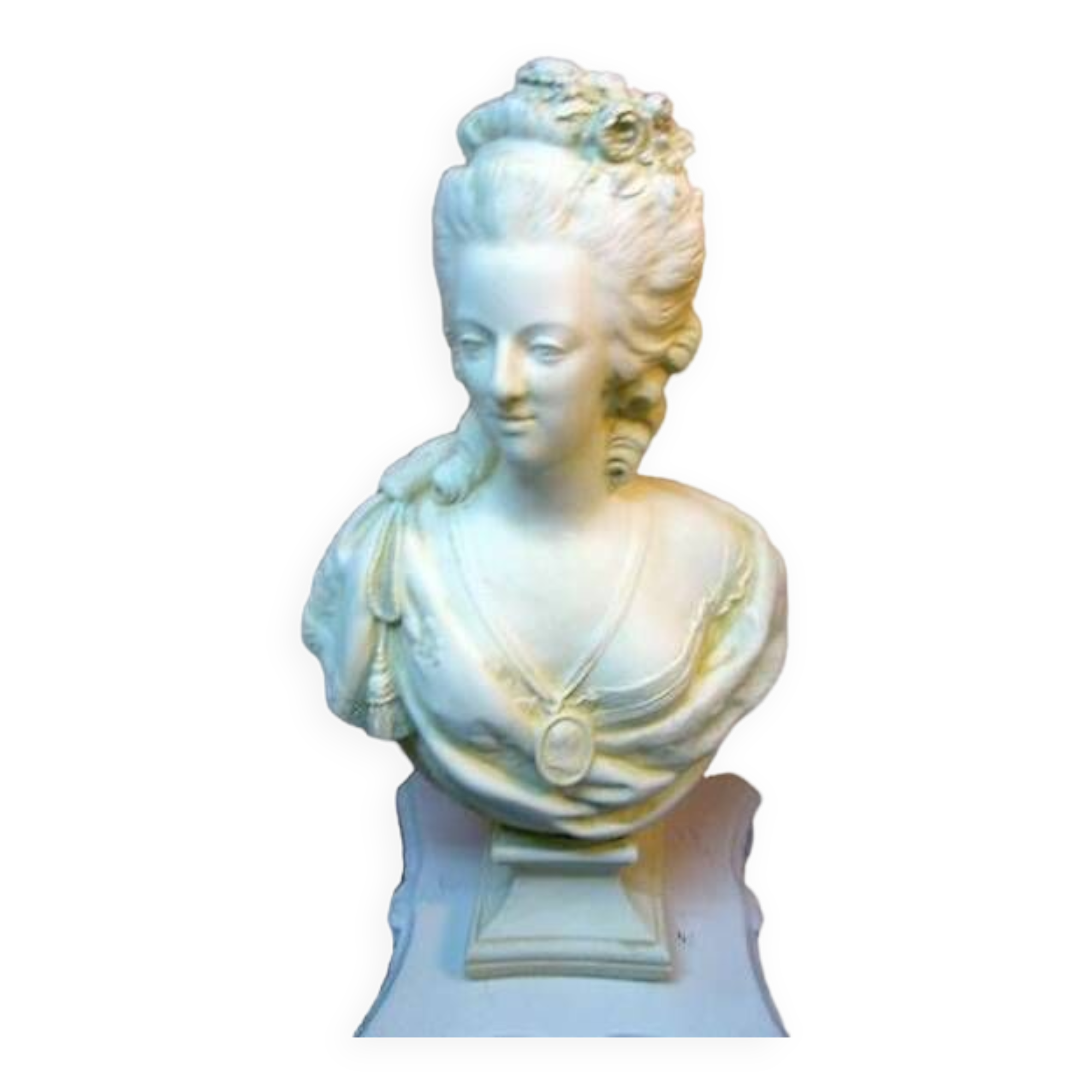 Marie Antoinette bust sand patina H54cm