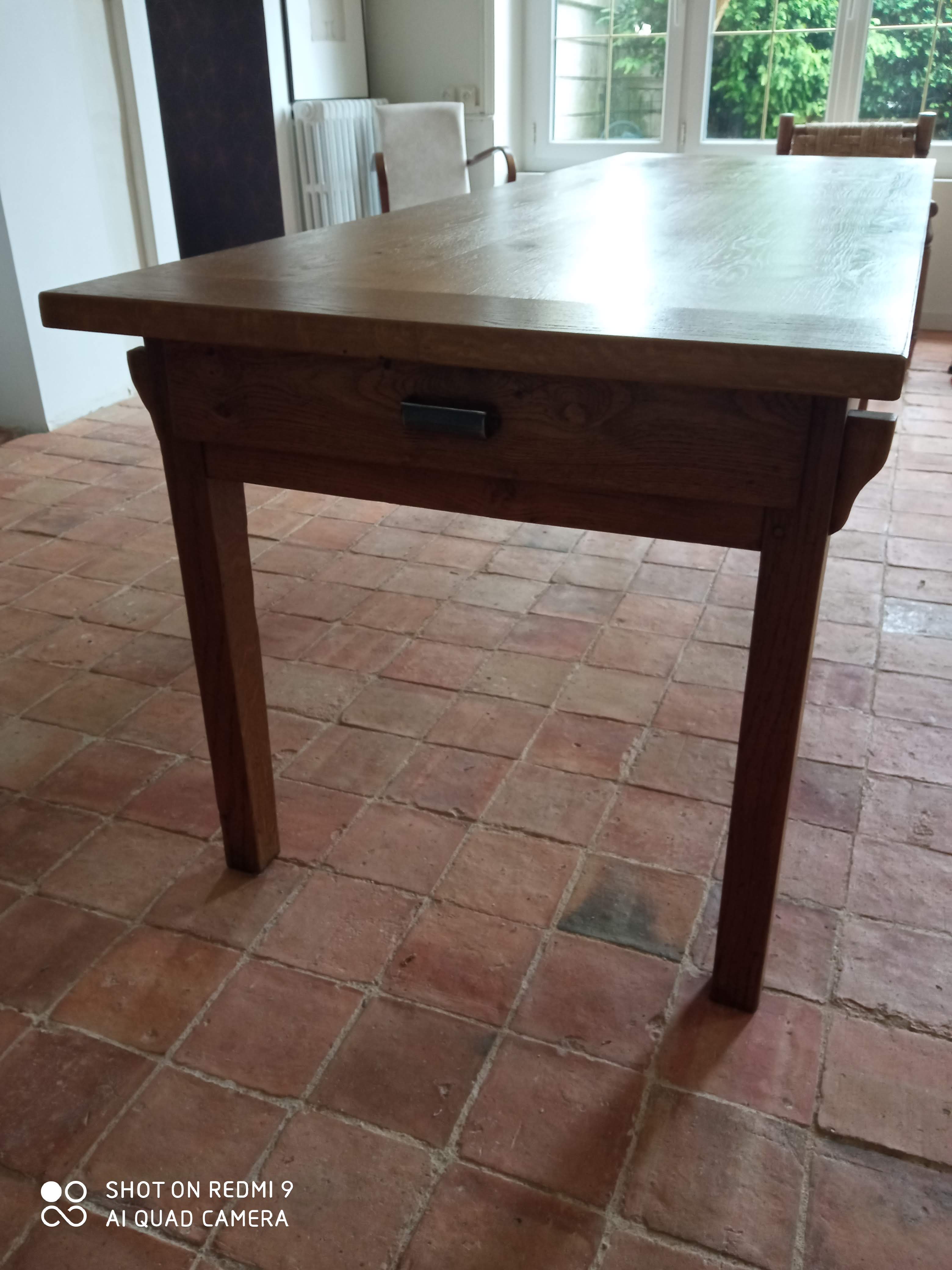 Old oak farmhouse table 80x226 cm