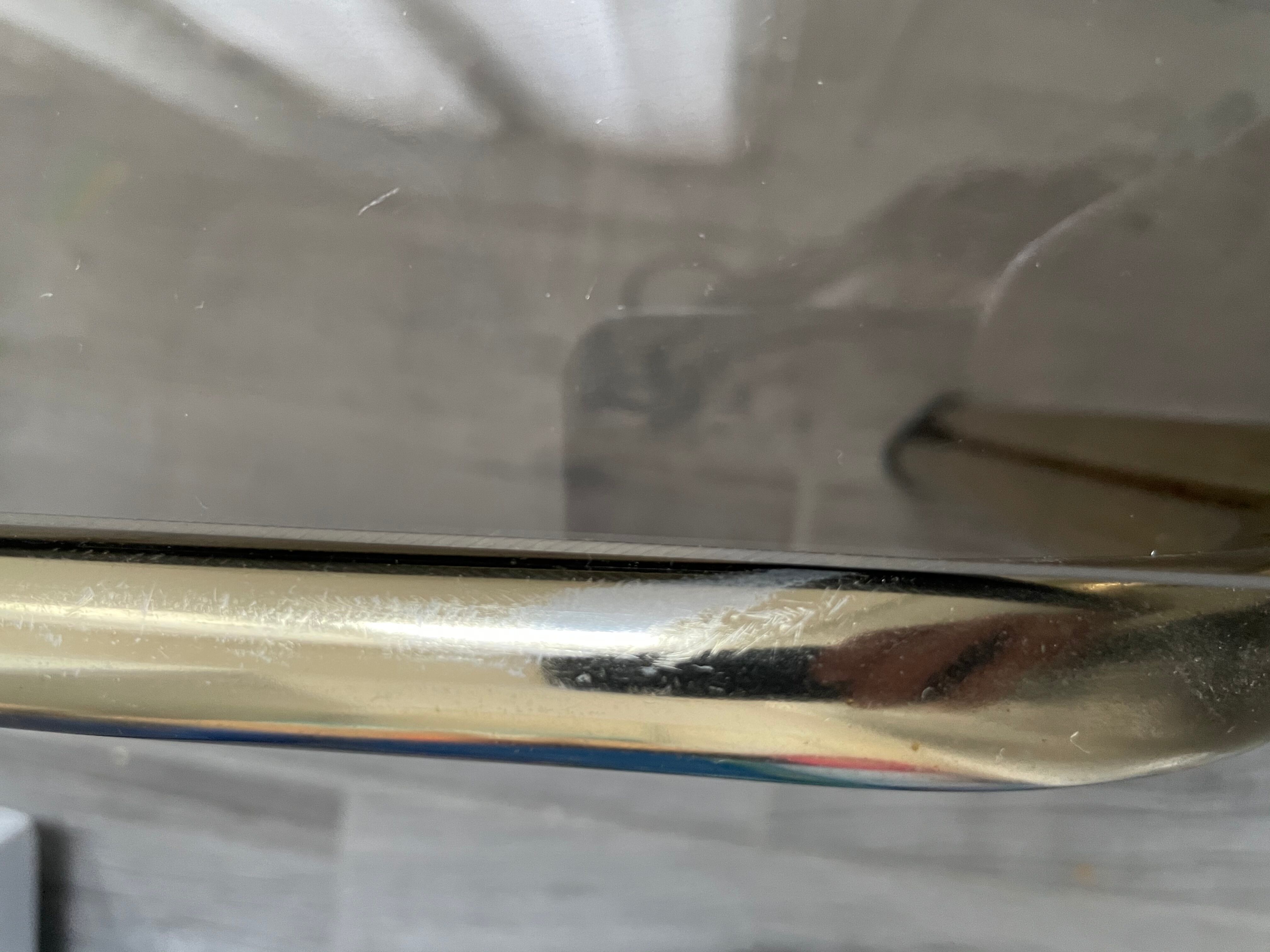 Pull-out tables in vintage smoked glass