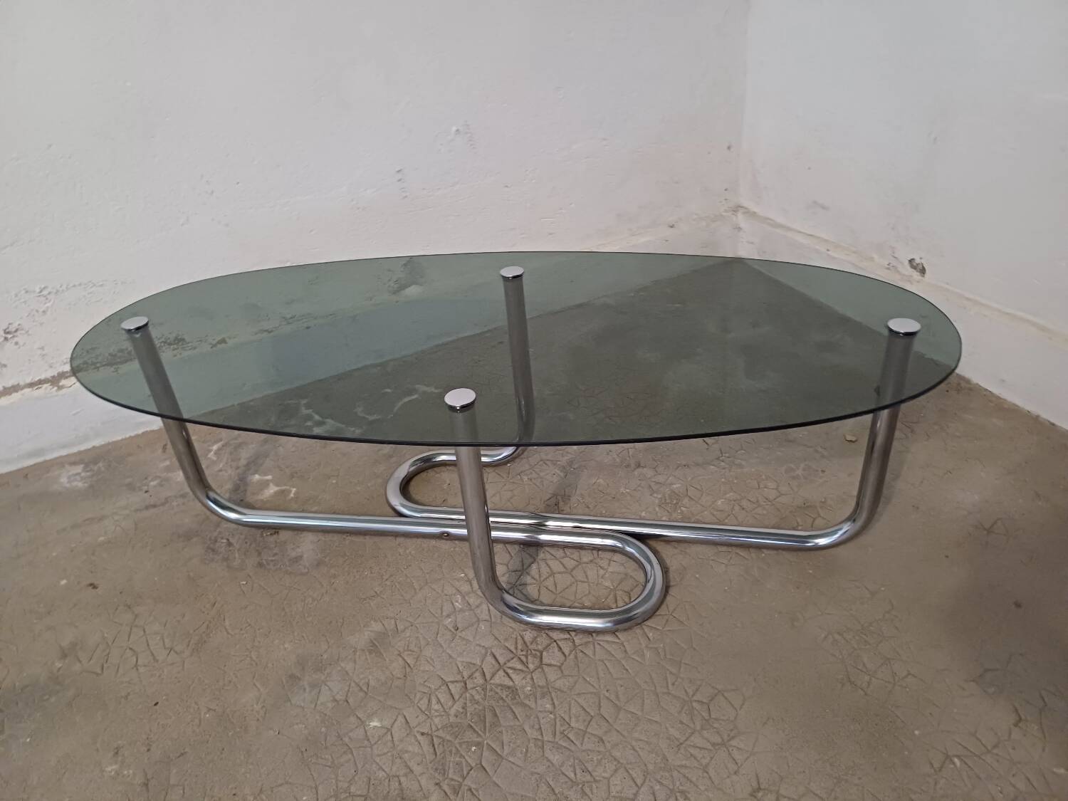 Designer chrome coffee table