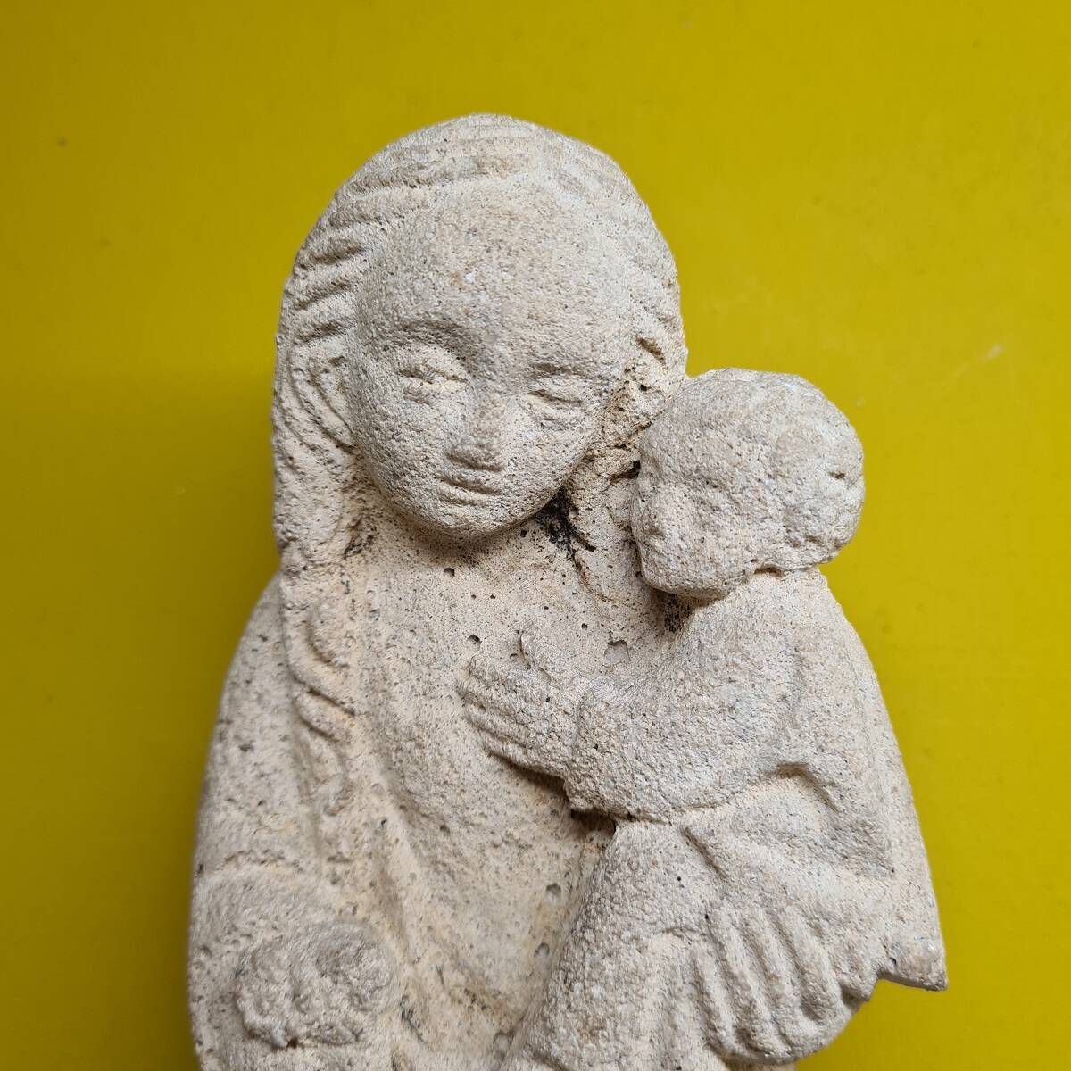 Sandstone Statue Of Madonna And Child, Circa 1930