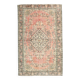 Powder Pink Hand Woven Anatolian Vintage Carpet Rug, 182x295 Cm