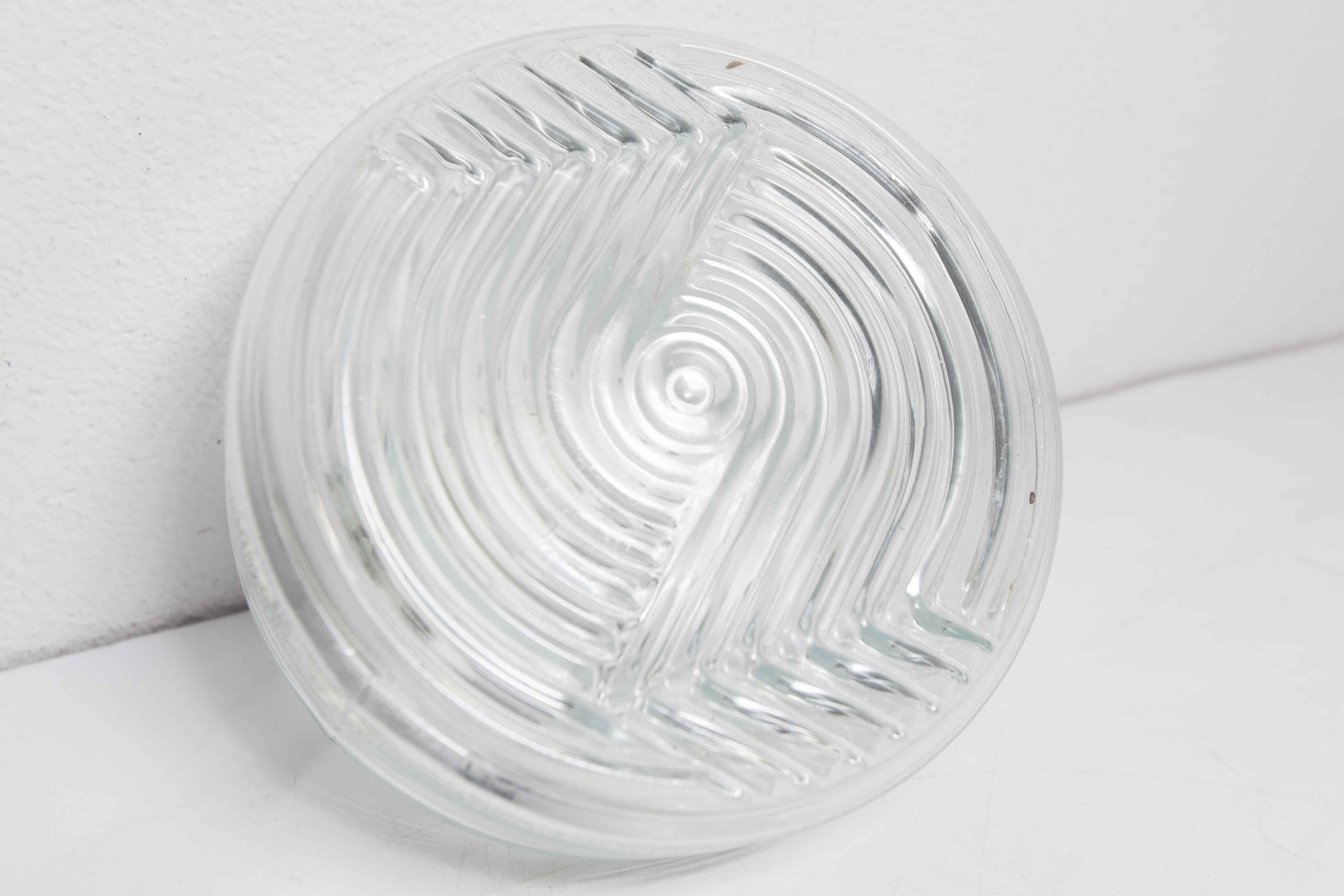 Ceiling lamp graphic 1970 glass