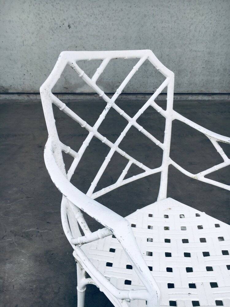 Calcutta Outdoor Armchair in Faux Bamboo by Hall Bradley for Brown Jordan, 1960s, Set of 4