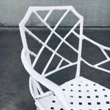 Calcutta Outdoor Armchair in Faux Bamboo by Hall Bradley for Brown Jordan, 1960s, Set of 4