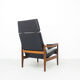 Vintage Dutch Teak High Back Chair, 1960s