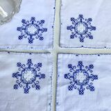 Embroidered linen placemats