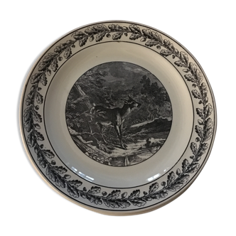 Lot of earthenware plates from Sarreguemines Nemrod