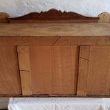 Art-deco wall showcase in raw oak