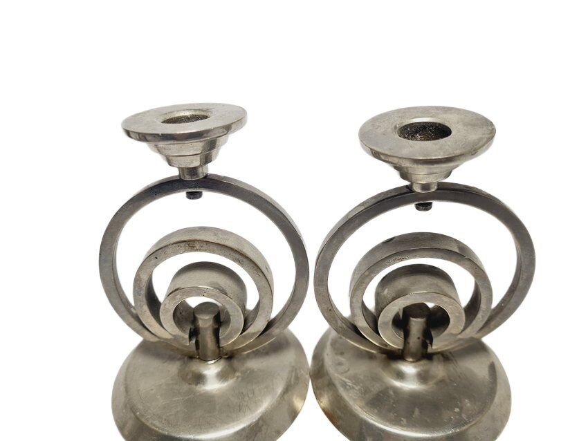 Art Deco candleholder, Germany, 1970s, set of 2