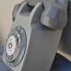 Wall grey vintage phone