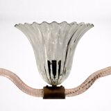 Art Deco Chandelier attributed to Barovier & Toso, Murano Glass, 1940s