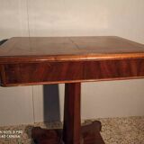 Work table desk 19th century inlaid walnut maple rosewood