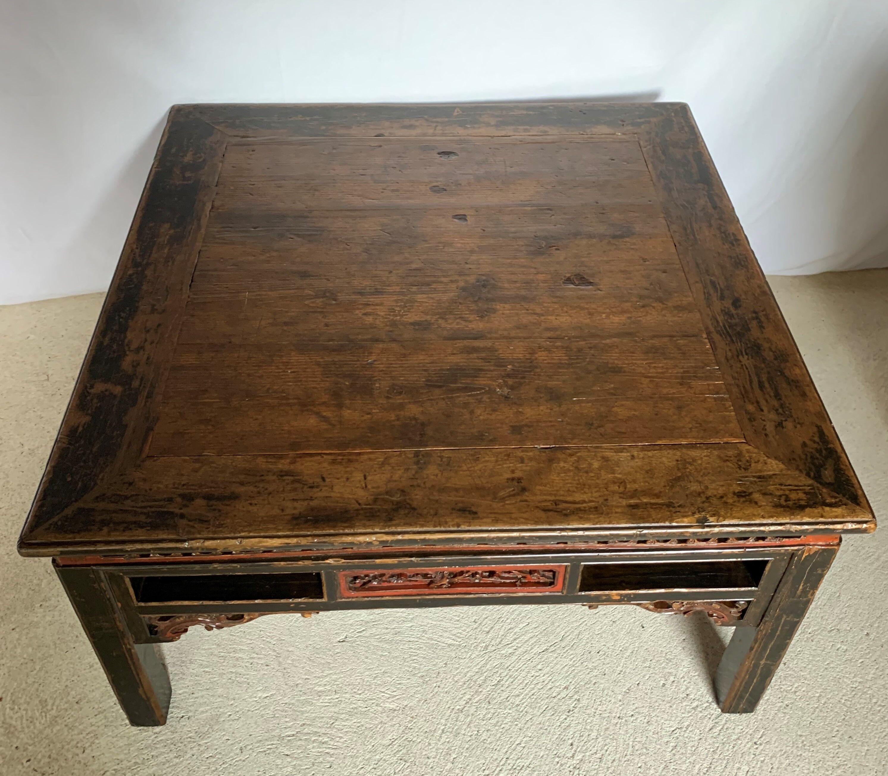 Ancient chinese golden wood table