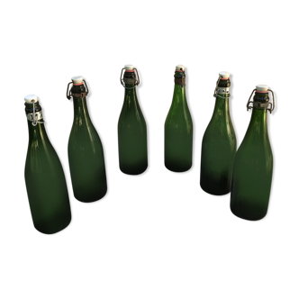 6 glass bottles