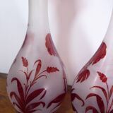 Paire de vases en verre