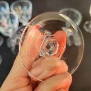 12 glasses of wine / port crystal facets Cristal D'Arques Rambouillet