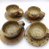 4 stoneware cups by Charles Gaudry