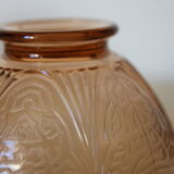Duo of pink glass bowls