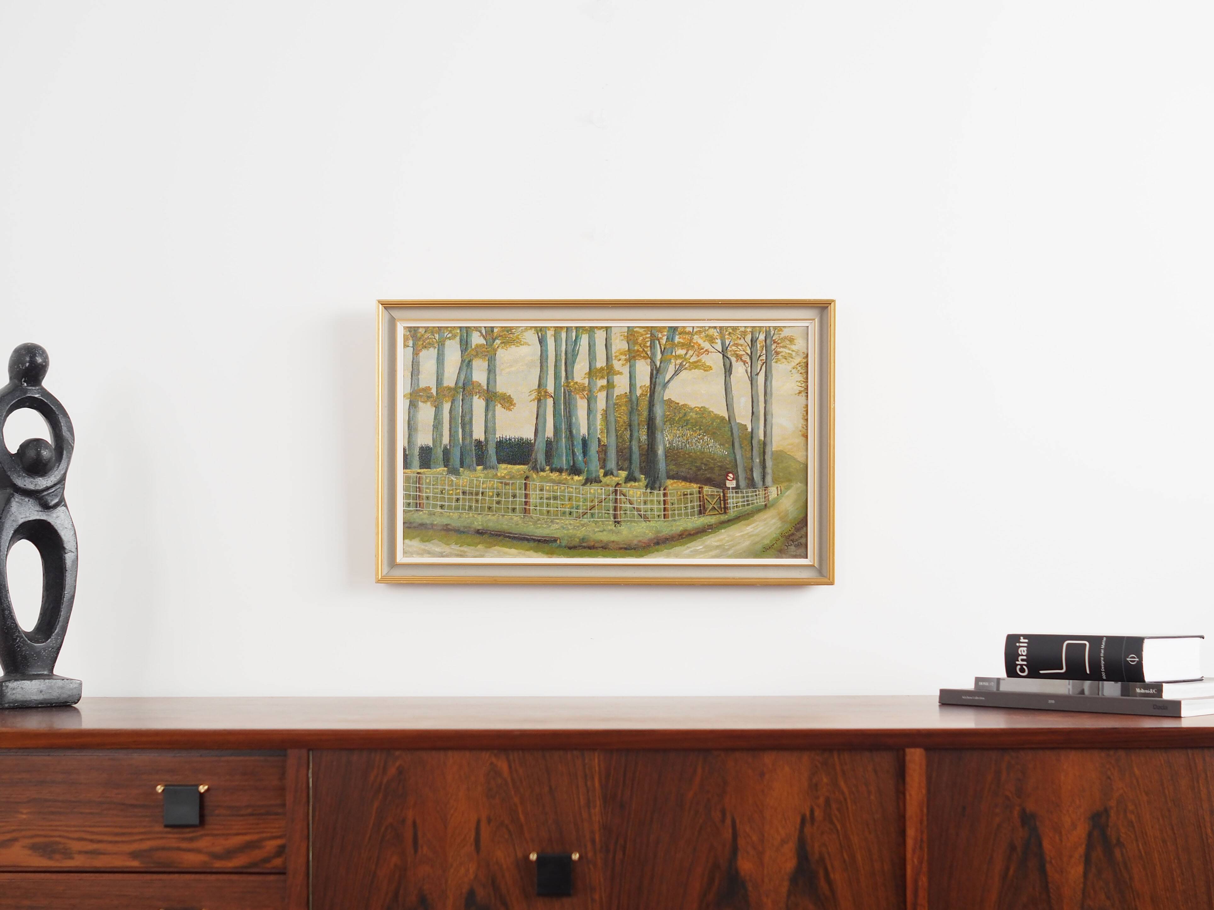 Painting „The Road to the Forest”, Scandinavian design, 1960s