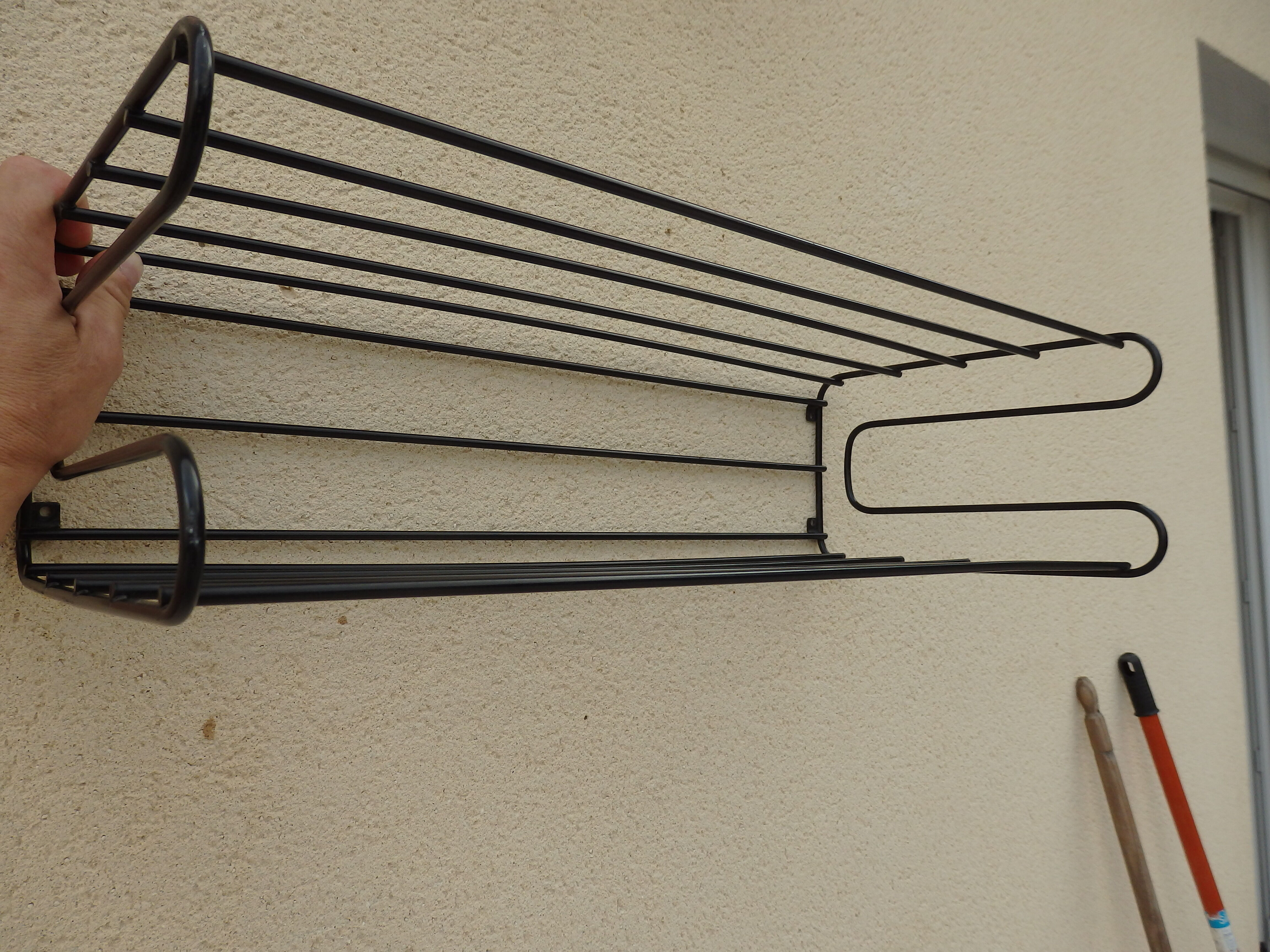 Wall shelf metal black IKEA vintage year 80 design