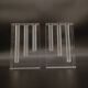Duo Vase Bloc Résine Lucite Triple Cheminée Plexiglas Design Postmoderne